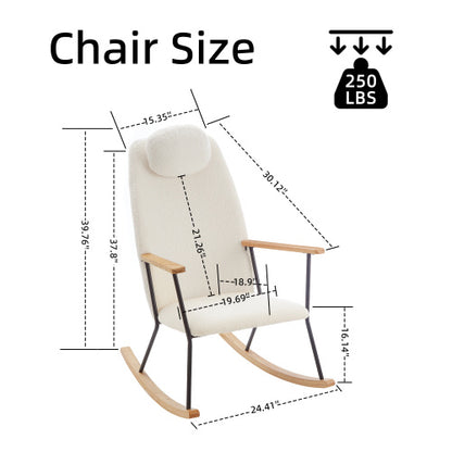 White Modern Rocking Chair | Viva