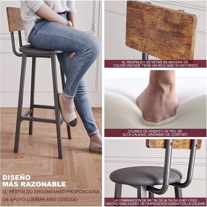 Éclat Bar Stool Set, 2-Piece | Viva