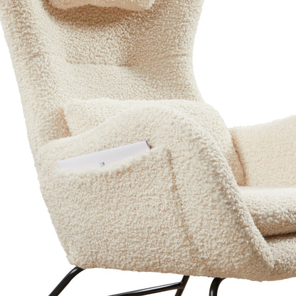 Viva Elite Modern Nursery Rocking Chair - High-Back Comfort with Premium Fabric