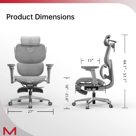 Viva Ergonomique Collection: The Équilibre High-Back Ergonomic Mesh Office Chair