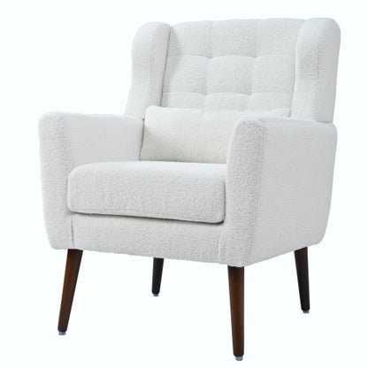 White Teddy Upholstered Armchair | Viva Cozy Luxe