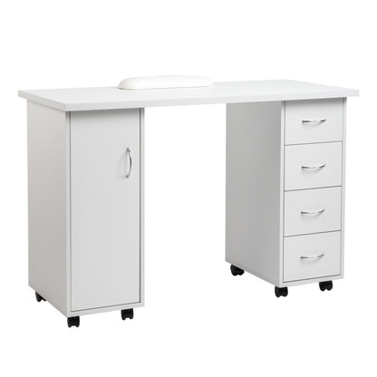 Viva Bianca Four-Drawer Computer & Nail Art Desk