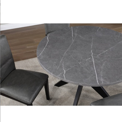 Gray Faux-Leather Side Chair | Viva Amelia