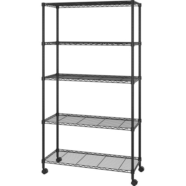 Viva Obsidian Collection: Viva Obsidian Five-Layer Metal Shelf