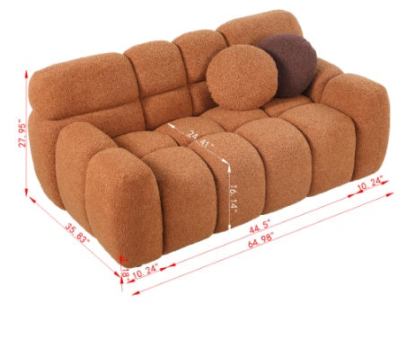 Viva Smart Living Collection: Bouclé Marshmallow 2-Seater Sofa