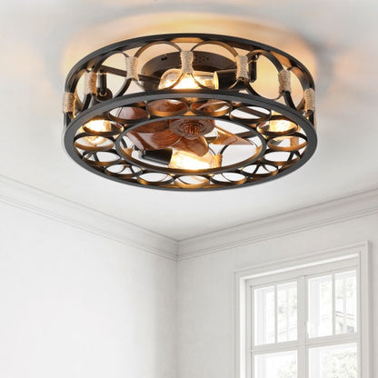 Viva AeroCage Farmhouse-Modern Ceiling Fan with Light