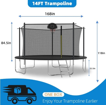 🌿 Viva Elevate 14FT Trampoline – Where Movement Meets Modern Living