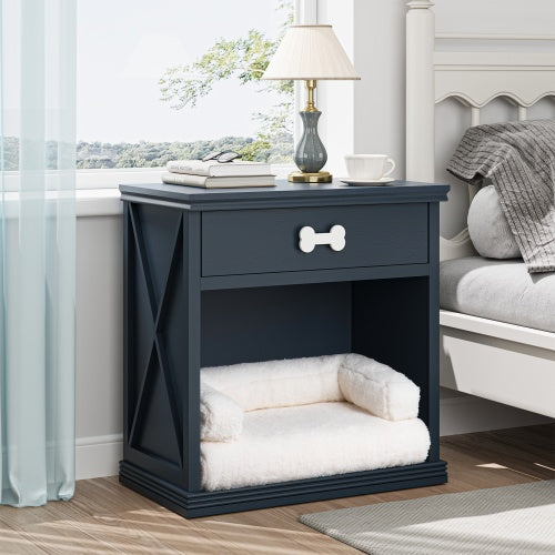 Vintage Small Locker with LED Lights & Pet Bed – A Stylish & Functional Storage Solution