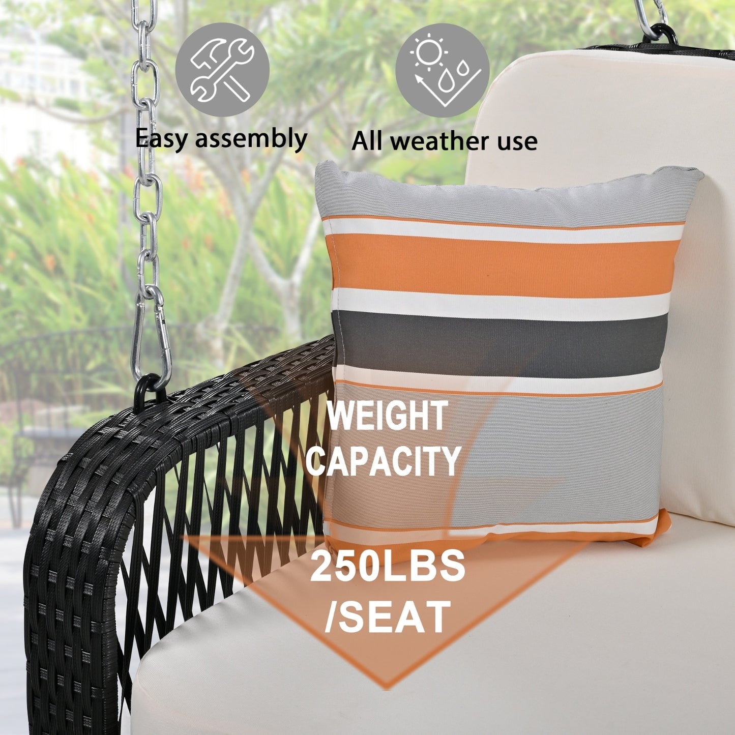 Viva Veranda Duo Collection: The Veranda Duo Hanging Swing Bench