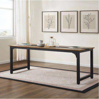 Black Brown 79.5-Inch Computer Desk | Viva Meridian