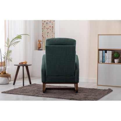 Emerald Green Glider Rocker with Ottoman | Viva