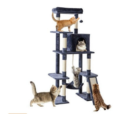 Viva Elite 63-Inch Multi-Level Cat Tree Tower with Sisal Posts