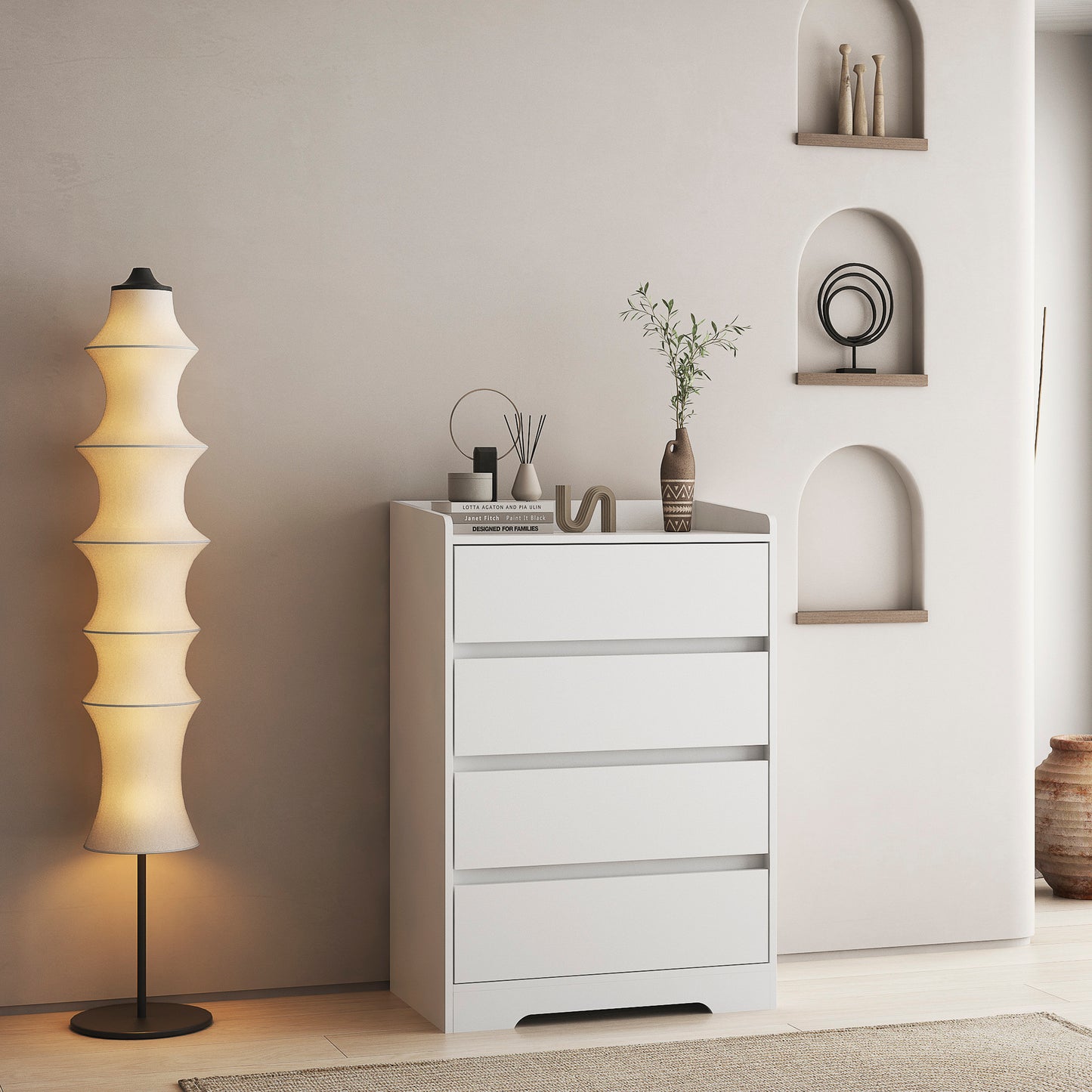 Viva Elite Minimalist White Dresser – The Future of Handleless Elegance