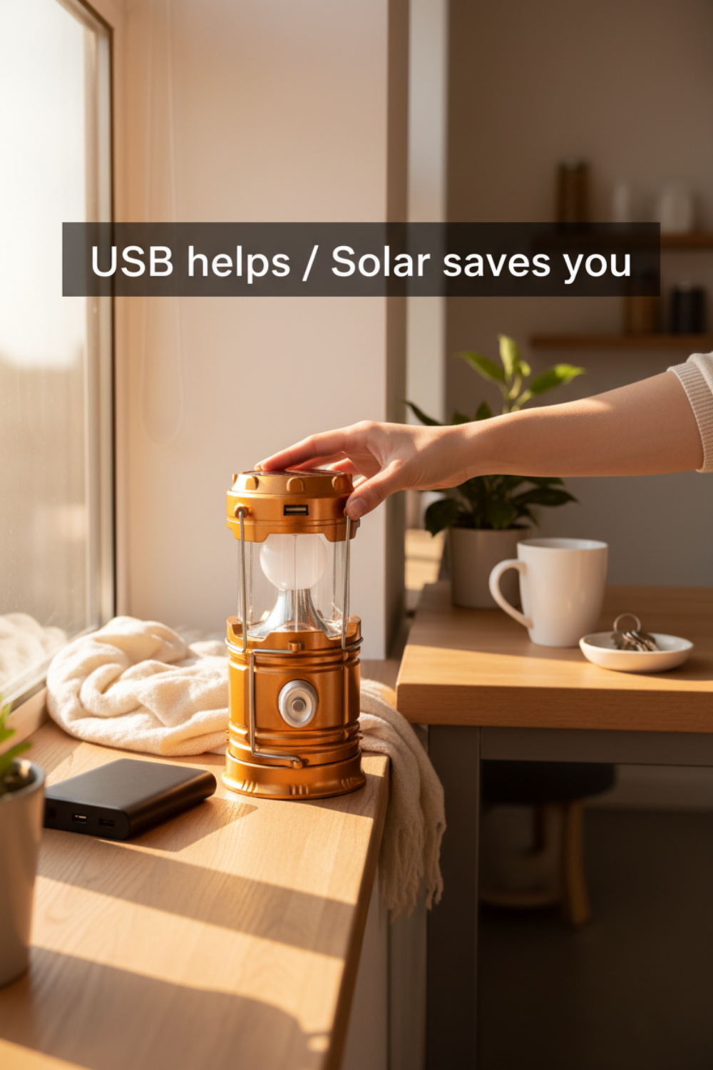 Viva Elite Telescopic Emergency Lantern - Solar & USB Rechargeable