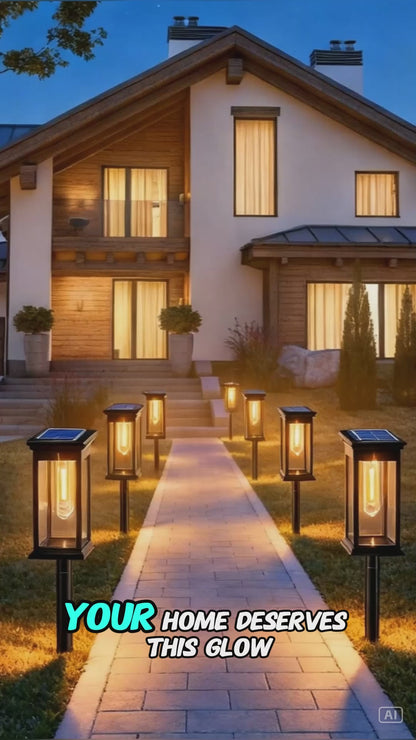 Viva Elite Solar Pathway Stake Lights - Decorative Landscape Set (6-Pack)