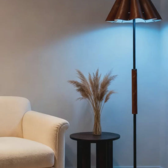 Artisan Leather Floor Lamp