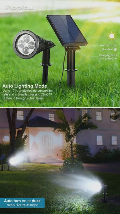 Viva Elite Solar Adjustable Spotlight - Dusk-to-Dawn Landscape Accent