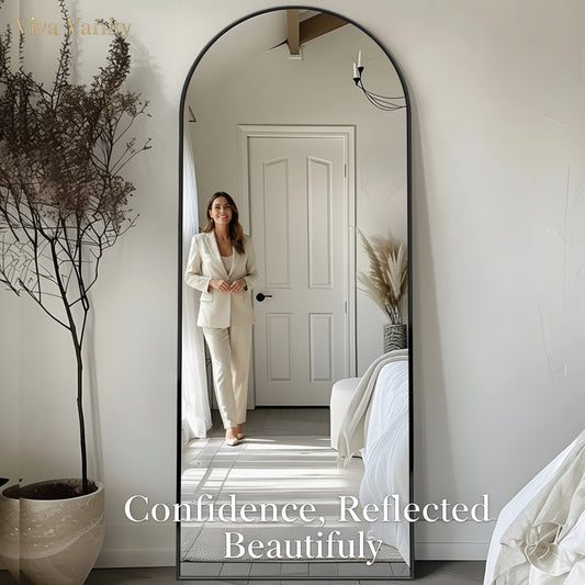 arched full length mirror 58"x19" floor standing & wall mount for bedrooms