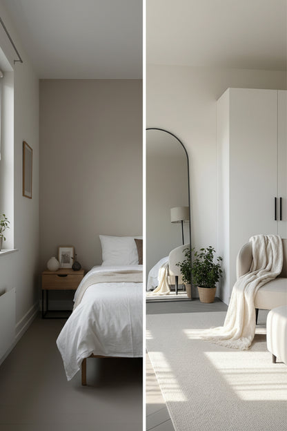 arched full length mirror 58"x19" floor standing & wall mount product detail view