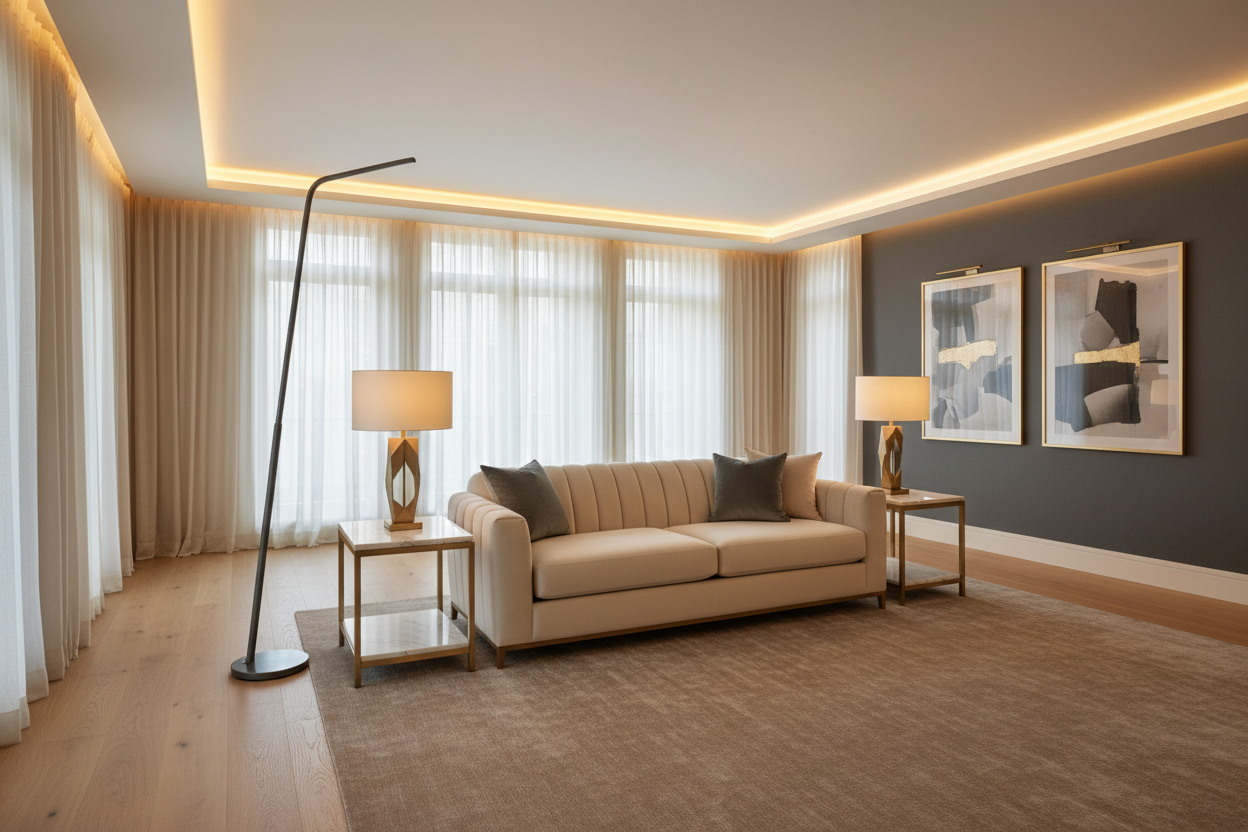 Tạo ảnh lifestyle cho collection "Modern Lamps & Lighting"