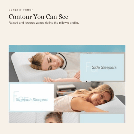 Viva Elite contour pillow visible contour detail graphic