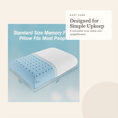 Viva Elite contour pillow removable cover easy-care graphic