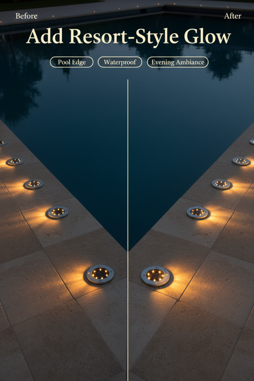 Viva Elite Solar In-Ground Disk Lights - Flush-Mount LED (4-Pack)