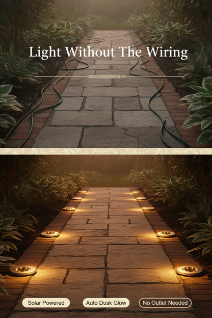 Viva Elite Solar In-Ground Disk Lights - Flush-Mount LED (4-Pack)