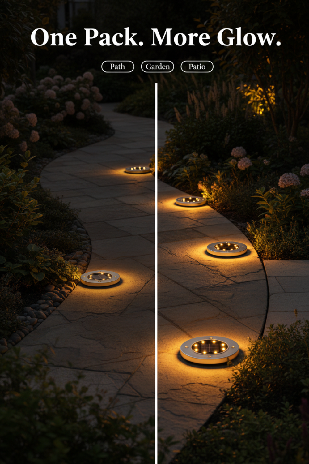 Viva Elite Solar In-Ground Disk Lights - Flush-Mount LED (4-Pack)
