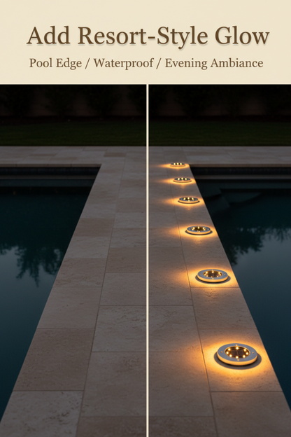 Viva Elite Solar In-Ground Disk Lights - Flush-Mount LED (4-Pack)